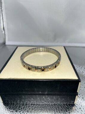 Zoppini bracelet made in Italy expansion style stainless steel gold tone casual